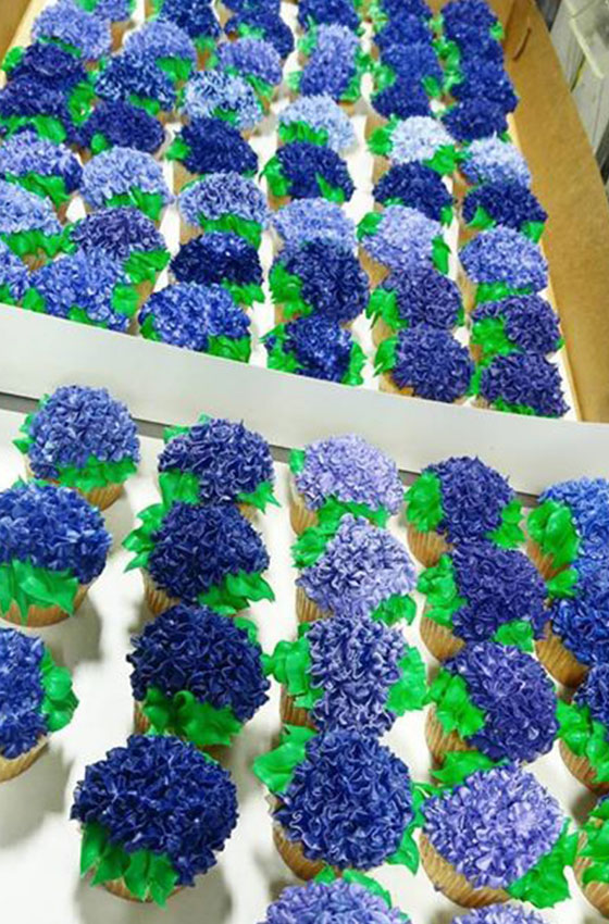 purple and lavendar cupcakes